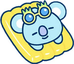 a cute summer koala bear